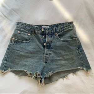 Zara High Waister Jean Shorts
